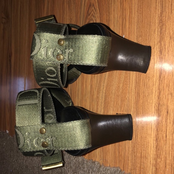 DIOR HEELS GREEN SIZE 7 - Picture 4 of 5